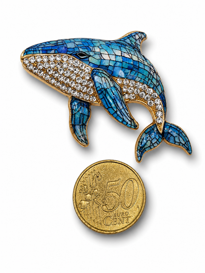 Brosche Walfisch Doktorfisch Goldfisch Wal Buntbarsch Meer Strand Urlaub