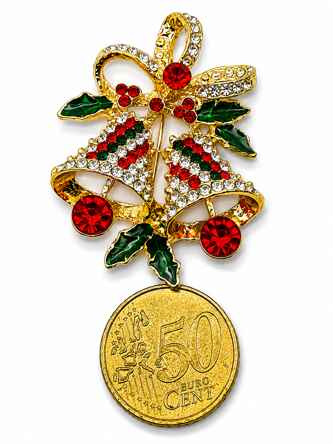Brosche Geschenk mit rote Schleife Rot Geschenk Liebe Schleife Weihnachten
