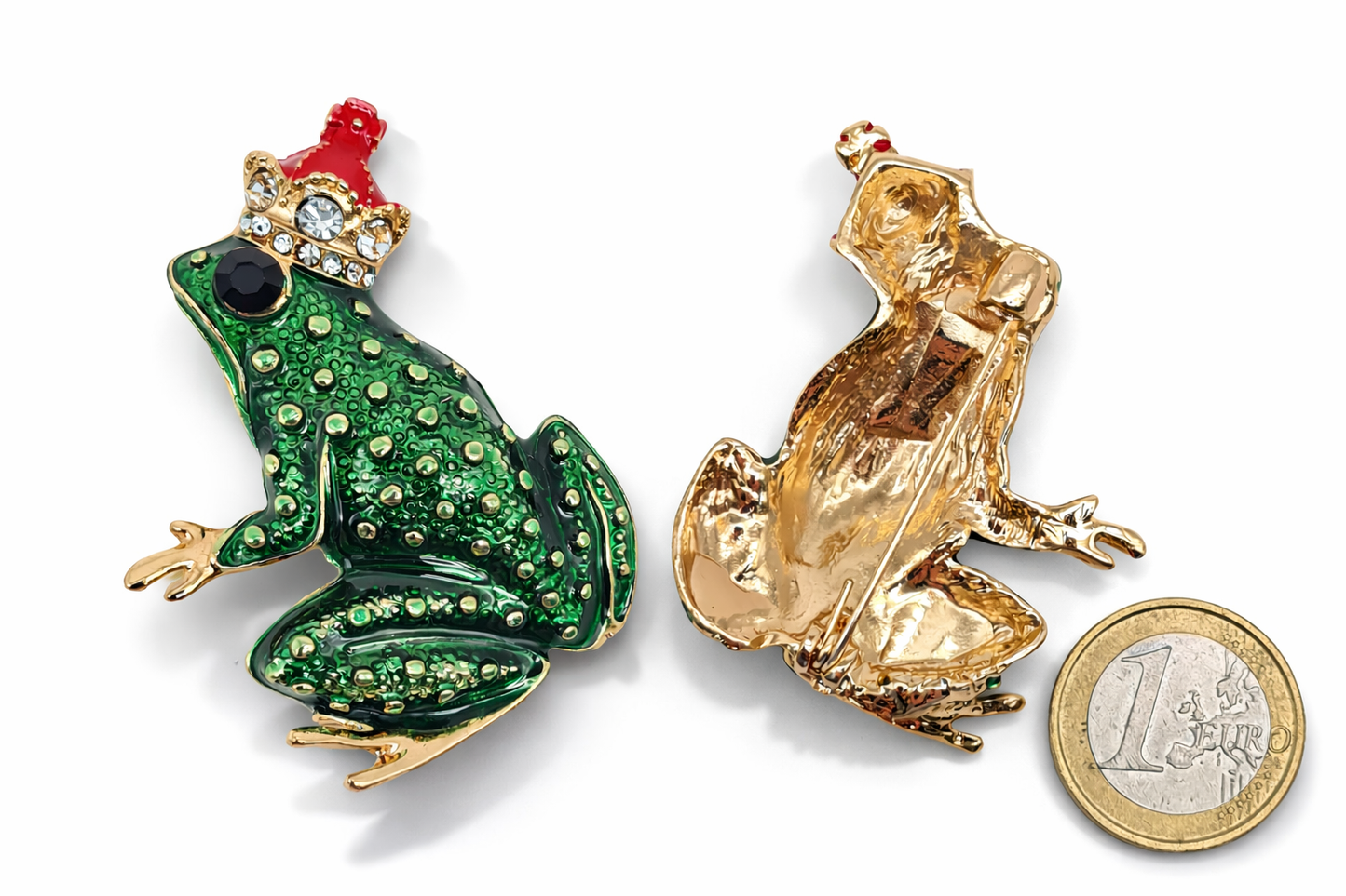 Brosche Froschkönig Märchen Grün Frosch Natur Modeschmuck