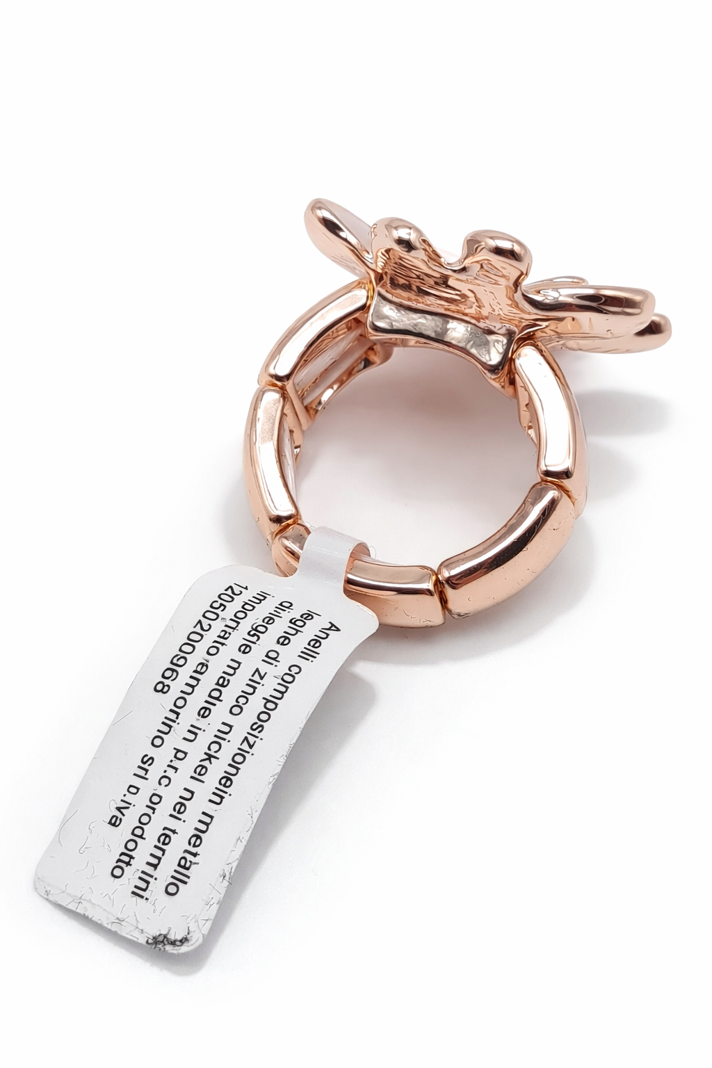 Ring Elastischer Ring Emailliertem Volant Blume Sommer Nickelfrei Amorino