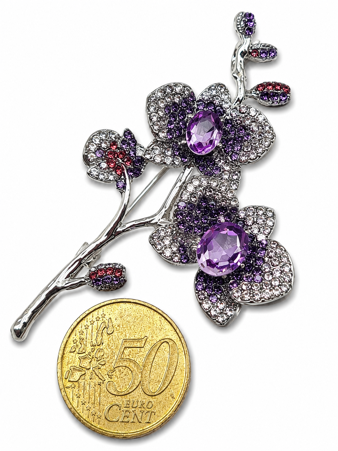 Brosche Blumen Lebensbaum Sonnenblumen Tulpen Biedemeier