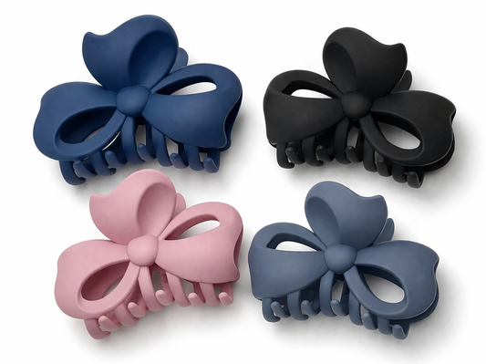 Haarklammer Haarschmuck Schleife schwarz blau Jeansblau Lavendel Yehwang