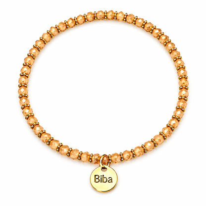 Armband elastisch Filigran mit Beige und Goldfarbene Perlen Biba Sommer 2026