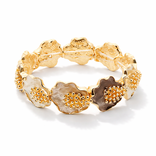 Armband elastisch Anemone Blüten Lilatöne Anemone Blumen Nickelfrei Amorino