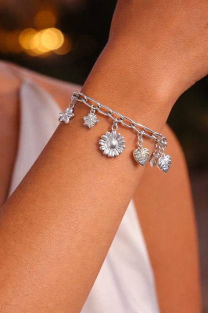 Armband Bettelarmband„Botanical Suprice“ Silber- und Goldfarben Nickelfrei Yehwang