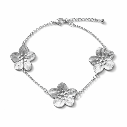 Armband filigranes Armband 3 Butterblumen Silber Goldfarben Elegant Amorino