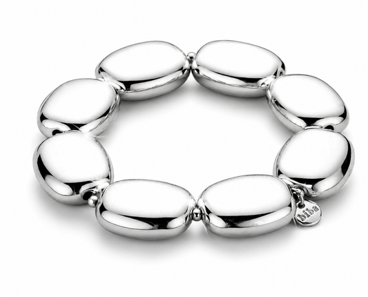 Armband "Silver Bricks" elastisch Elegant Stilvoll Kombinierbar Nickelfrei Biba