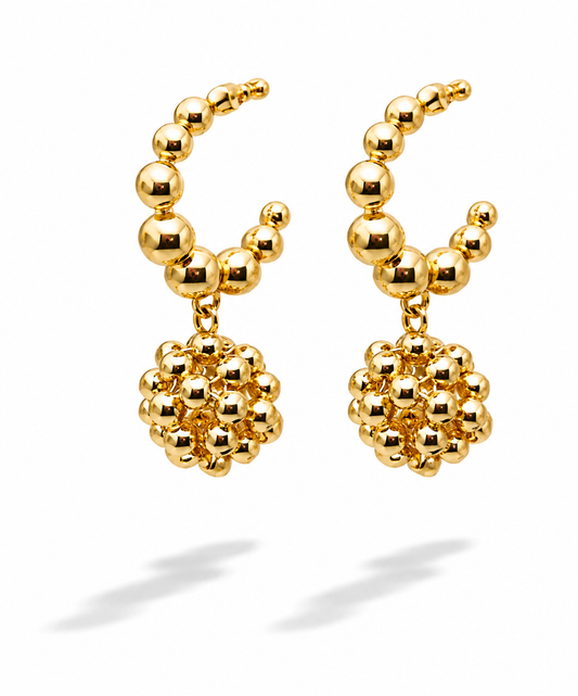 Biba Ohrhänger Ohrringe Anhänger Goldfarbe Elegant Party Festlich