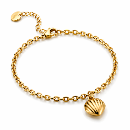Biba Armband Bettelarmband Matt Goldfarben Matt Silberfarben Muschel Biba