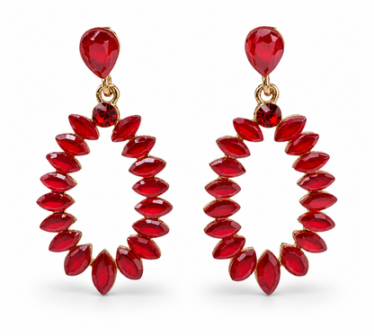 Ohrringe Orhhänger tropfenform Farben Nickelfrei Cat-Eye Stones Sweet7
