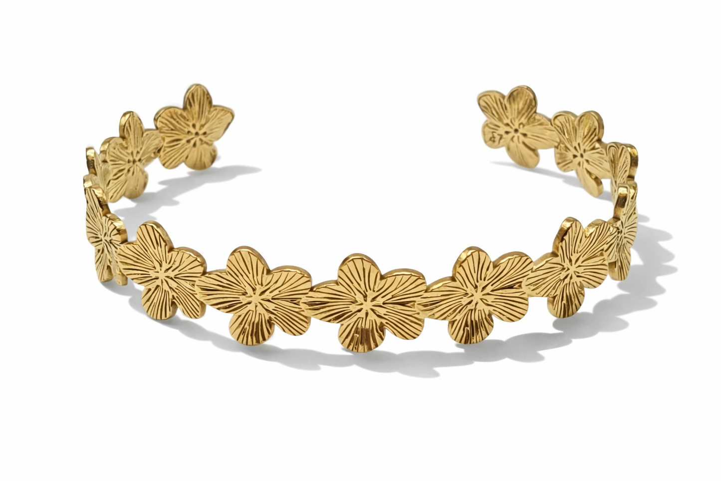 Armband Armreif Goldfarben Blumen goldene Vergissmeinnicht nickelfrei Sweet7