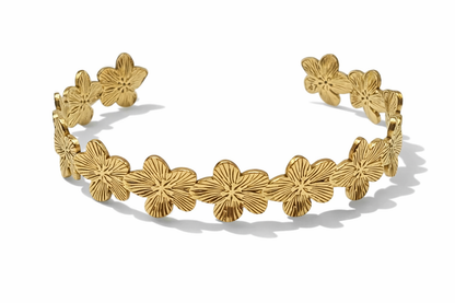 Armband Armreif Goldfarben Blumen goldene Vergissmeinnicht nickelfrei Sweet7