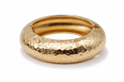 Armband Klapp-Armband Goldfarben Hammerschlag kombinierbar Cosmos