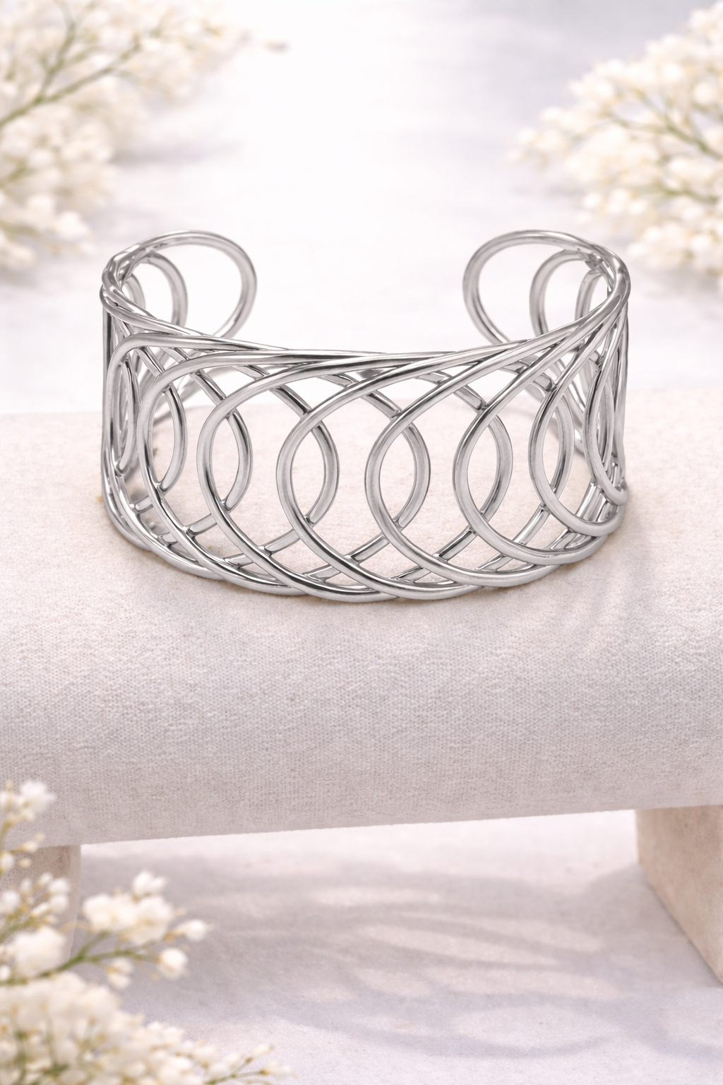 Armreif Silber Goldfarben Kreis Modern Trend Kombinierbar Nickelfrei Cosmos