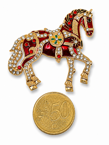 Brosche Lebkuchenpferd Pferd Dressur Reiten Pferd Zebra