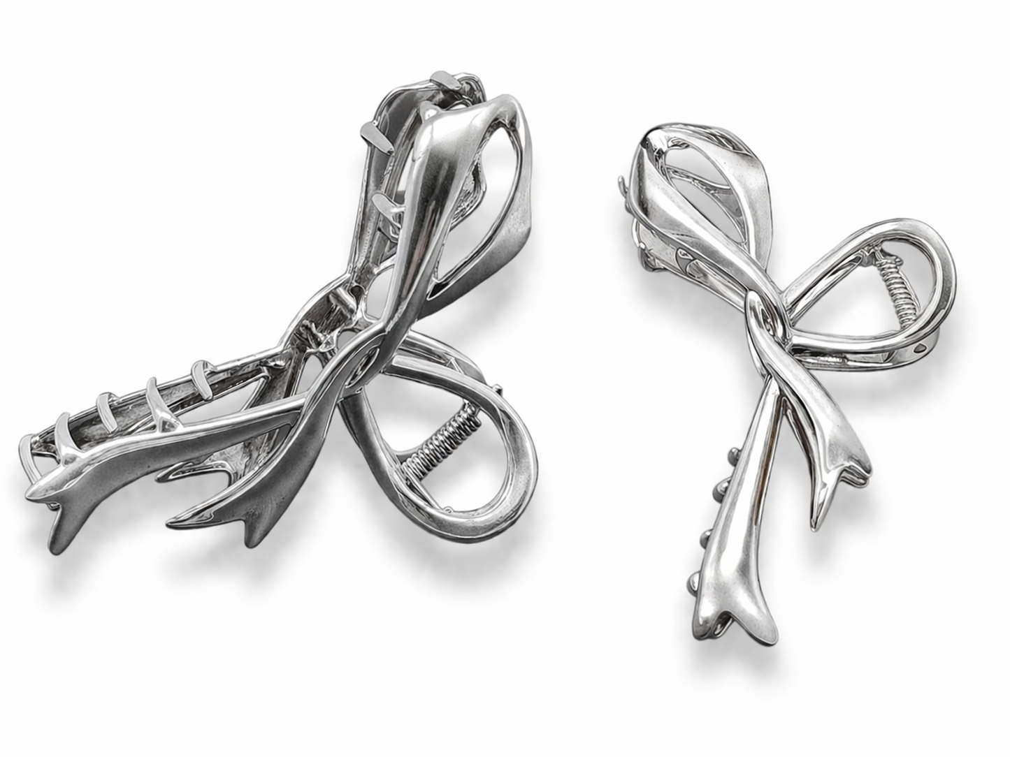 Haarspange mit Schleife in Silber oder in Goldfarben 11,5 cm Yehwang