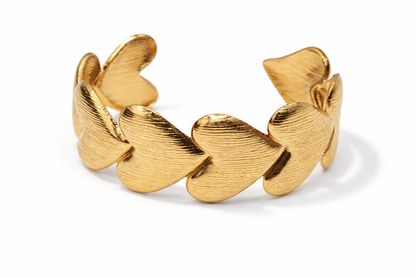 Armband Armreif goldfarben Nickelfrei Herz Schmetterling Cosmos