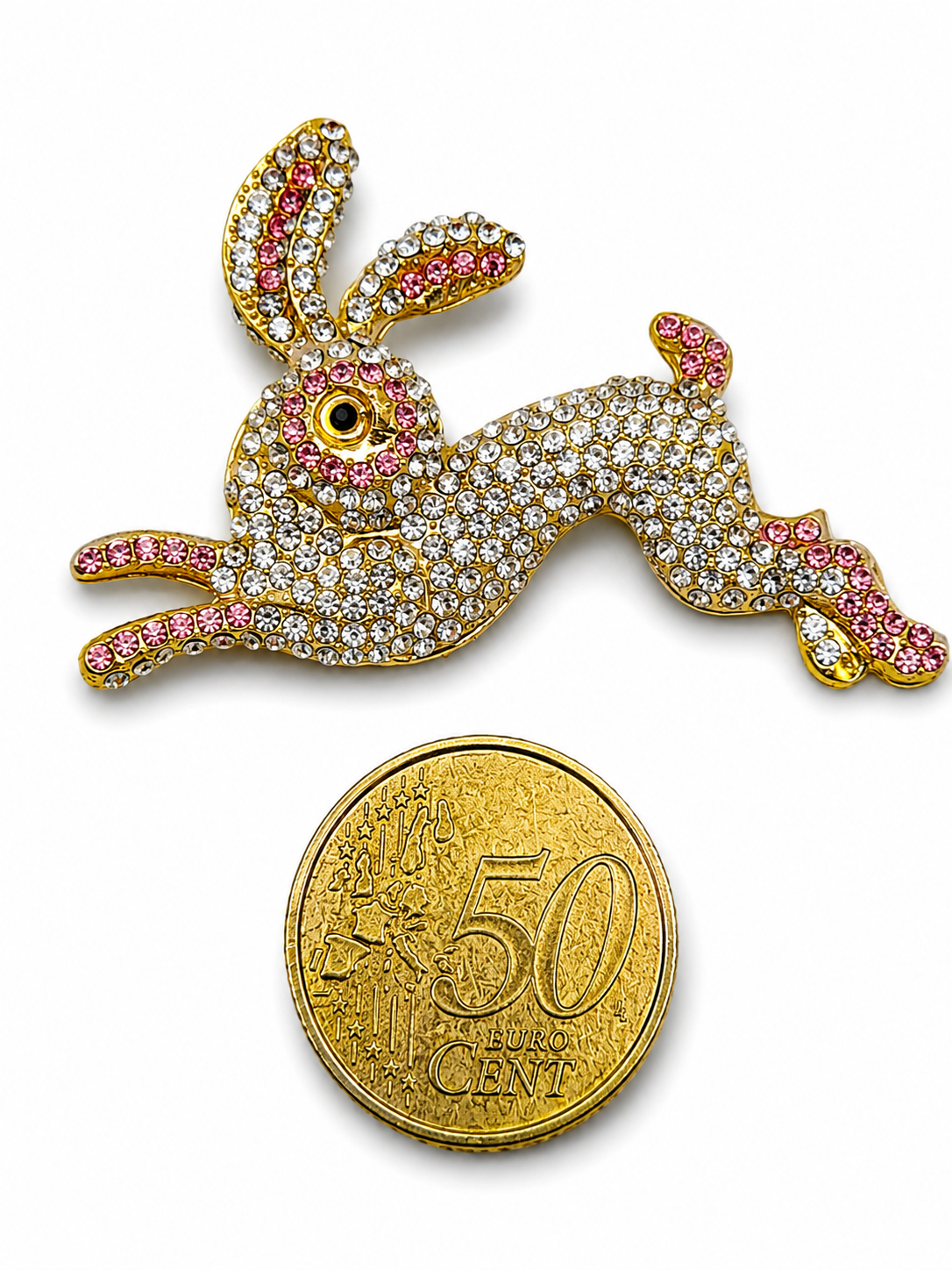 Brosche Kaninchen Gold Ostern Weihnachten Süß Liebe