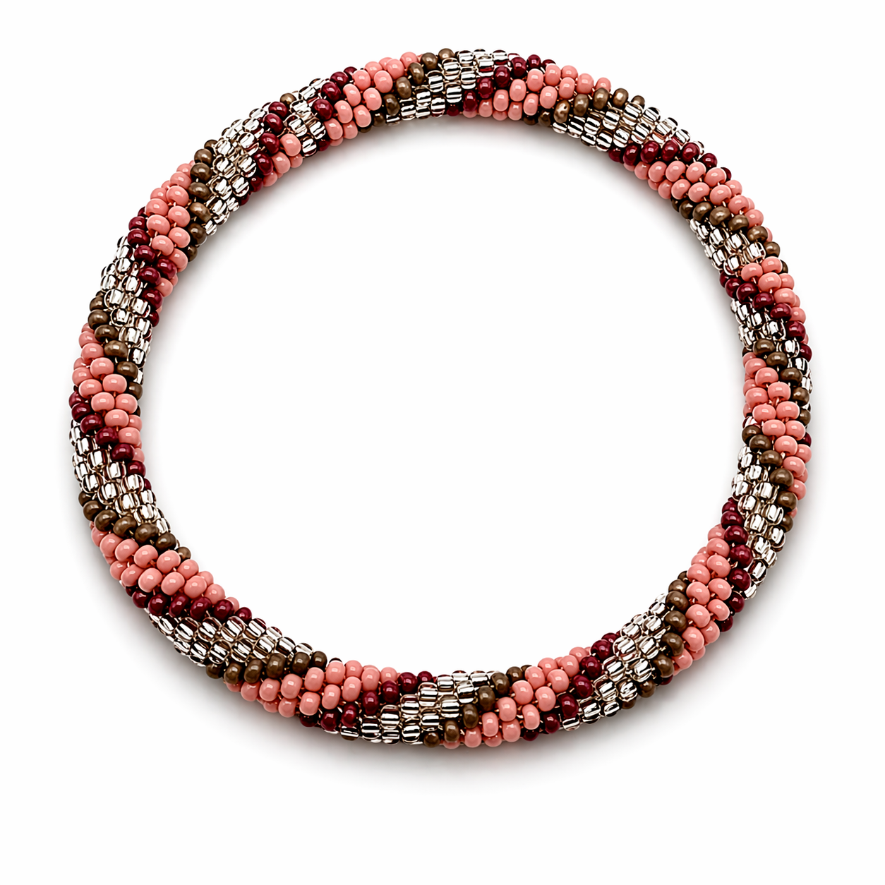 Armband Roll-Armbänder in Altrosa, Taupe Töne verschiedene Muster Biba