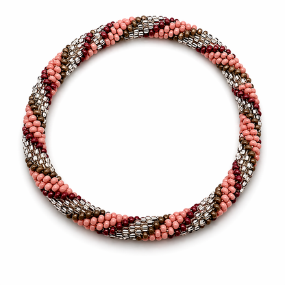 Armband Roll-Armbänder in Altrosa, Taupe Töne verschiedene Muster Biba