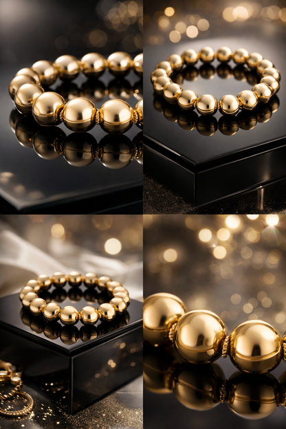 Armband Bronze goldfarbenen Perlen Kombinierbar Nickelfrei Yehwang
