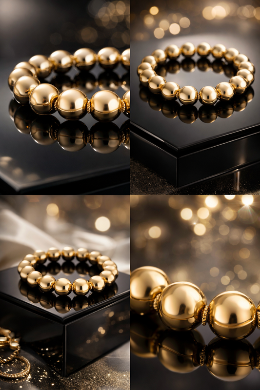 Armband Bronze goldfarbenen Perlen Kombinierbar Nickelfrei Yehwang