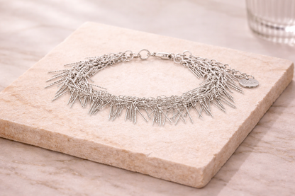 Armband "Spikes" Charleston Stil Rosé-gold, Gun Metal Silberfarben Nickelfrei Biba