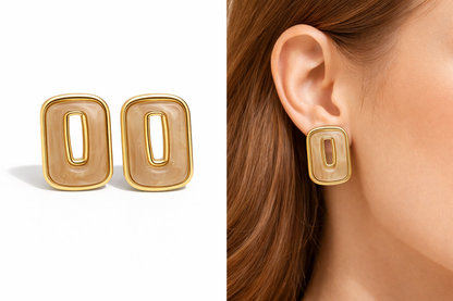 Biba Ohrringe ohrstecker beige braun grün rot lila rosa modeschmuck nickelfrei