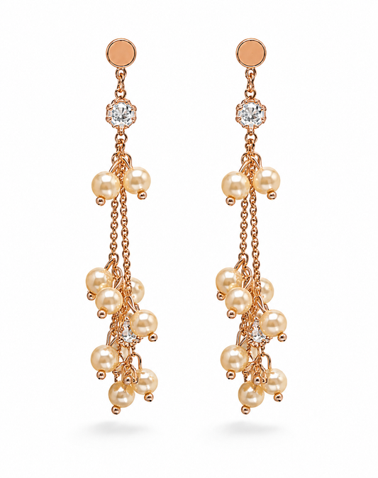 Biba Ohrringe Ohrhänger Dancing Pearls Perlchen Strass Party Ohrschmuck