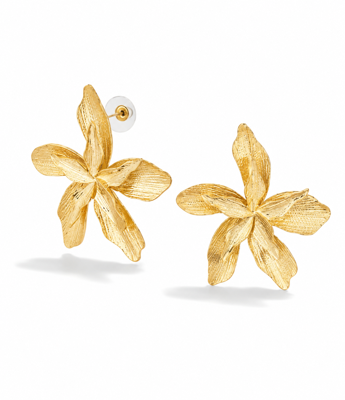 Ohrstecker Goldfarben Vanille Blume nickelfrei elegant garten Yehwang