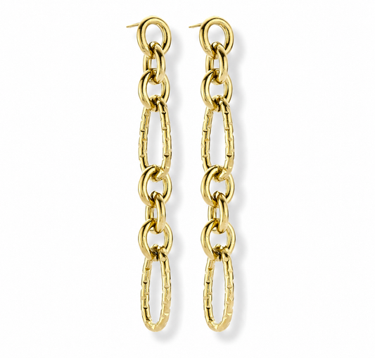 Ohrhänger Goldfarben Gliederkette Lang Elegant Liet & Joliet