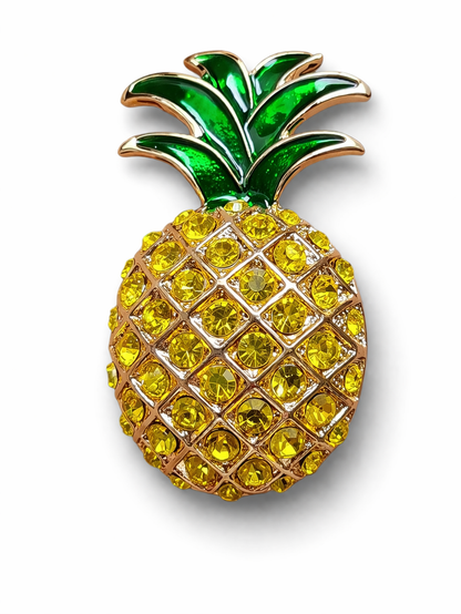 Brosche Obst Ananas Kirsche Brombeere Trauben Anstecknadel