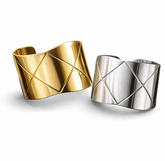 Armreif Silberfarben Goldfarben Edelstahl Nickelfrei Ausgefallen Geschenk Yehwang
