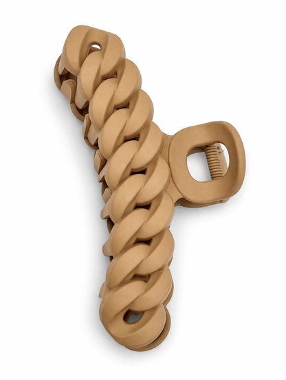 Haarklammer Haarschmuck geflochten schwarz braun Camel Yehwang