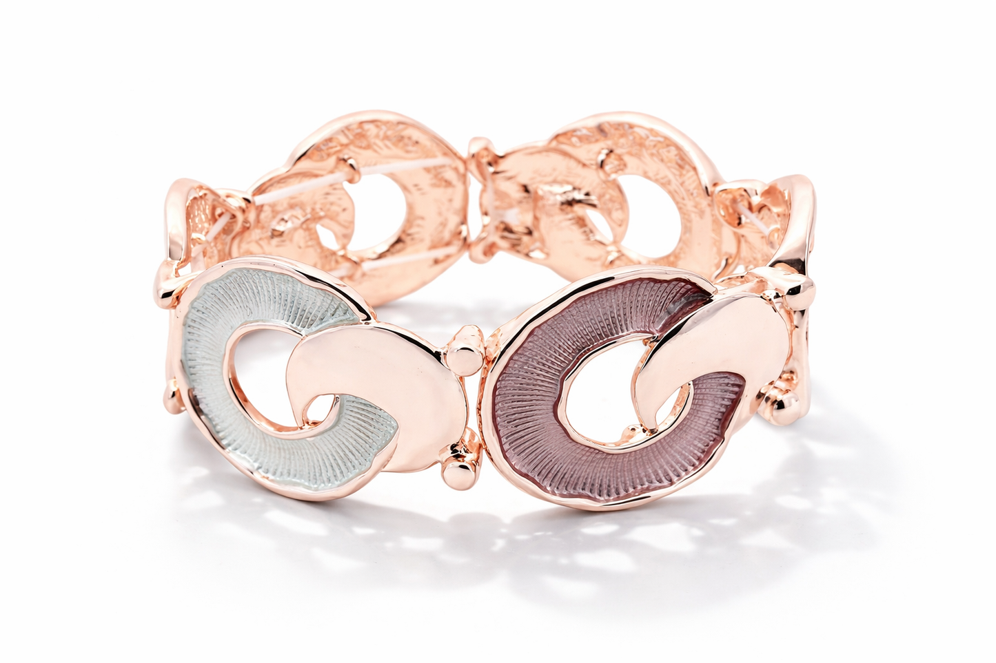 Armband elastisches Armband Emaillierten Doppelringe Pastells Amorino