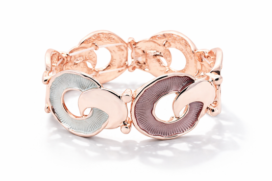 Armband elastisches Armband Emaillierten Doppelringe Pastells Amorino