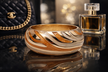 Armband Klapp-Armband Schwarz Weiß Gold Orange Nickelfrei Cosmos