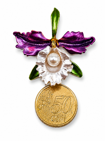 Brosche Orchidee Blumen Tropen Amazonas Anstecknadel Unisex Garten