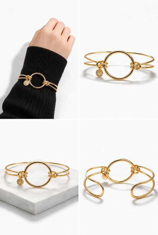 Armreif Goldfarben Nickelfrei Statement Klassisch Modern Elegant Ardoné