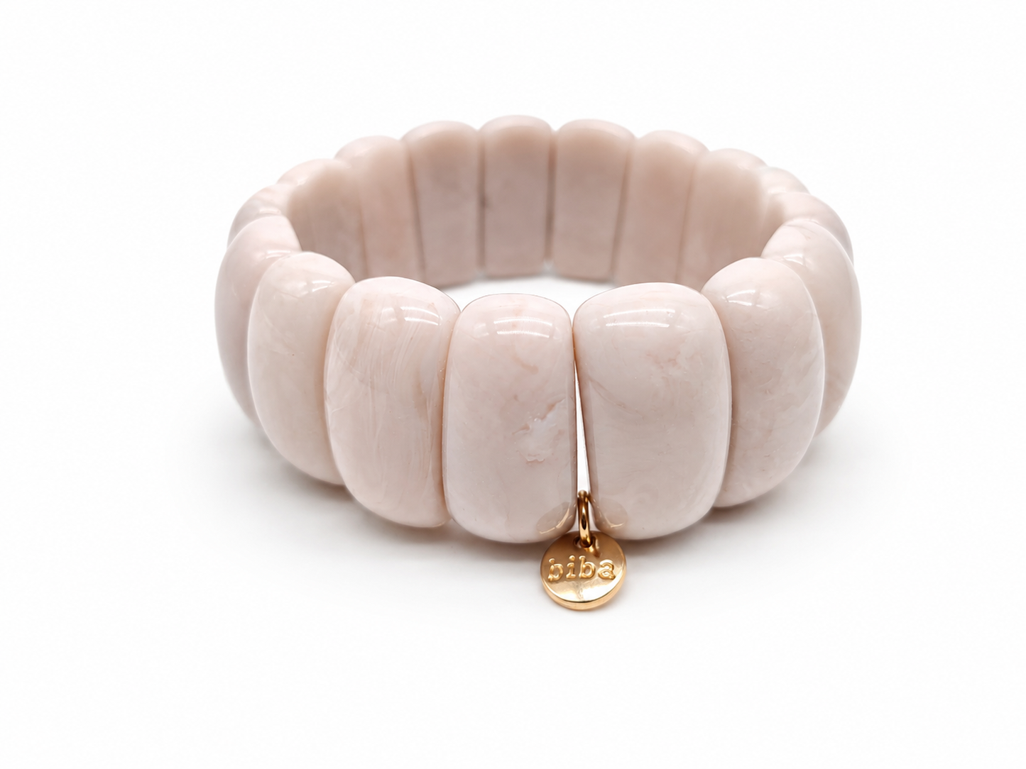 Armband Aryrl Beans in Dreieckig Oval Beige Creme Biba