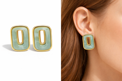 Biba Ohrringe ohrstecker beige braun grün rot lila rosa modeschmuck nickelfrei