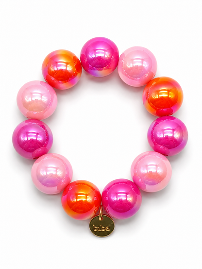 Armband elastisch Space Beads 2,0 Cm verschiedene Farben Biba