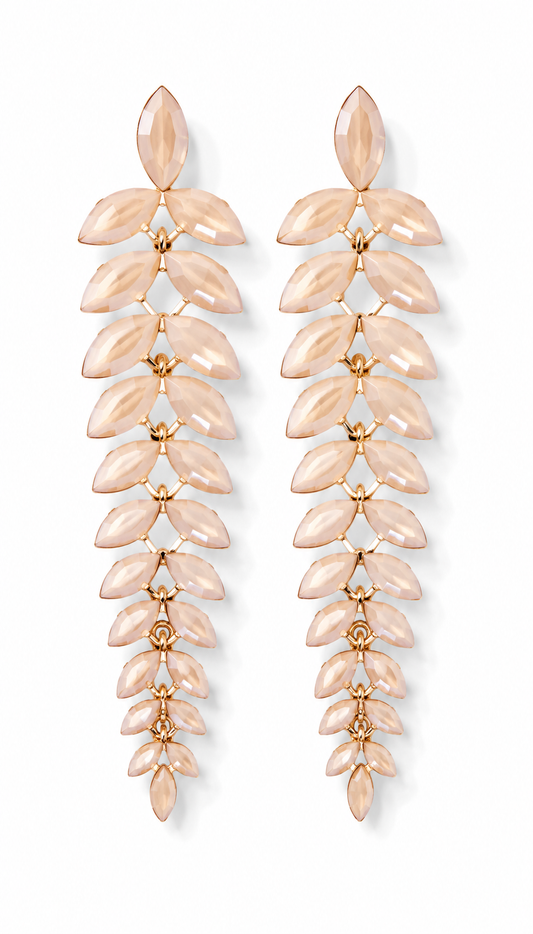 Ohrringe Ohrhänger Champagne Tears Nickelfrei Beige Michelle Bijou