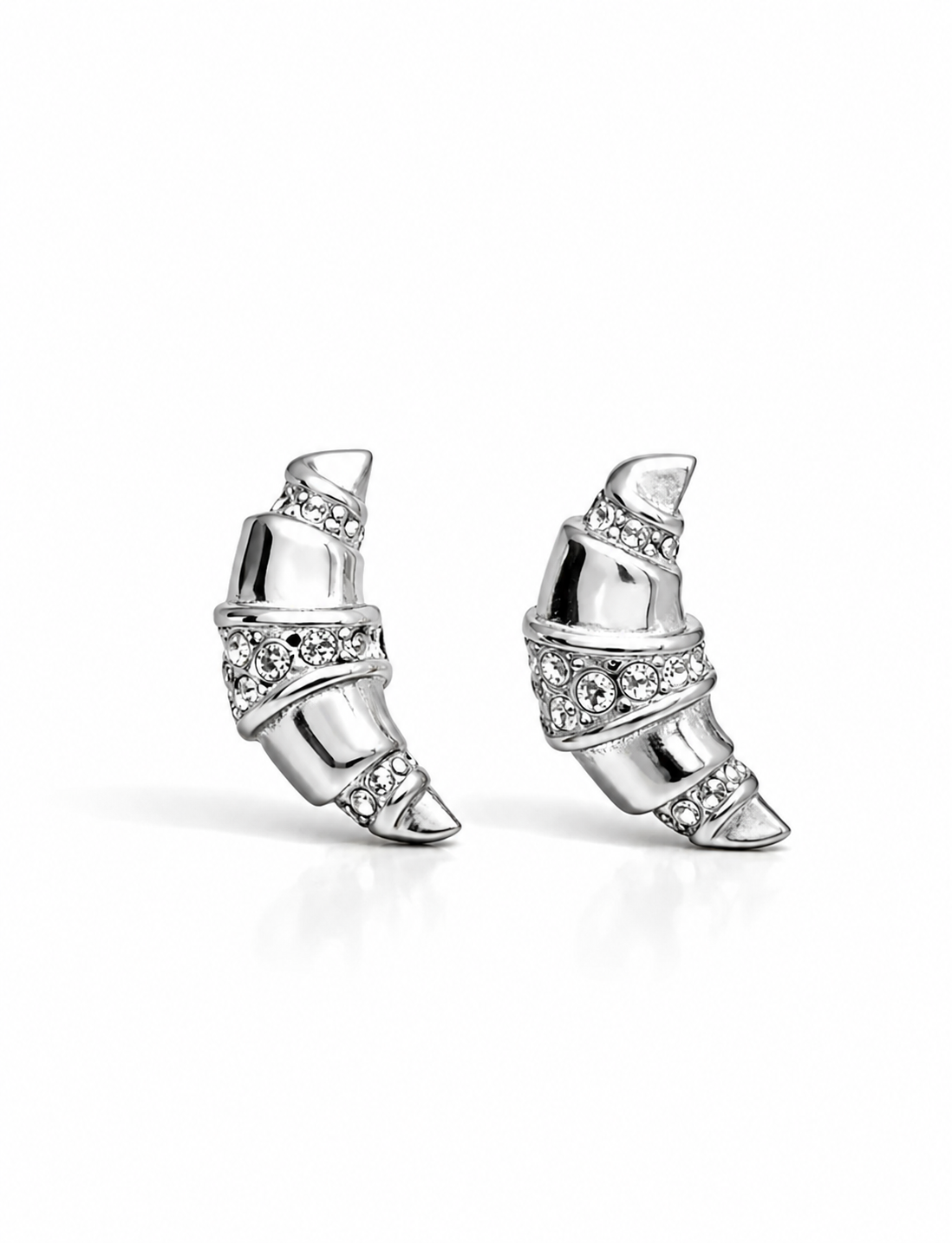 Ohrstecker Croissant Silber- Goldfarben Nickelfrei Ohrringe Paris Liebe Yehwang