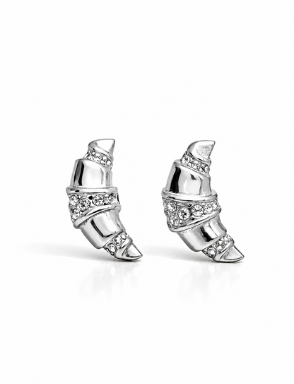 Ohrstecker Croissant Silber- Goldfarben Nickelfrei Ohrringe Paris Liebe Yehwang