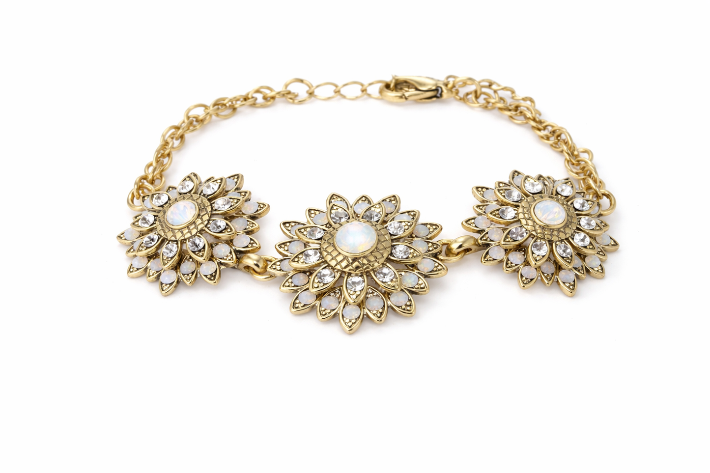 Armband Blossom Bijoux Kristall Strass Armband Schwarz Rot Weiß Statement