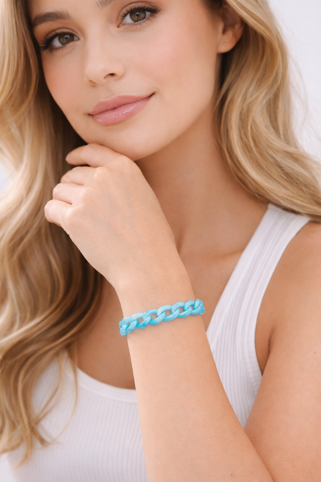 Armband Türkis Chains Trendy Hellblau Gliederkette Liet & Joliet