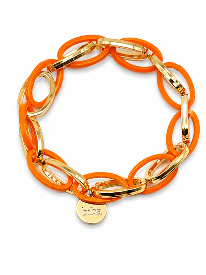 Armband Gliederarmband Silber-Goldfarben versch. Farben Nickelfrei Biba