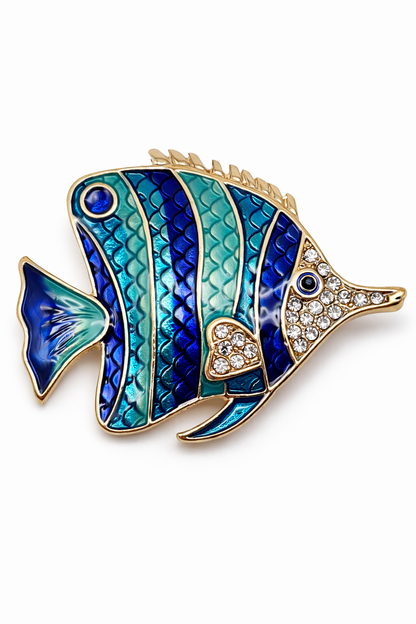 Brosche Seepferdchen Goldfisch Dokterfisch Seewasser Fische Meer Urlaub
