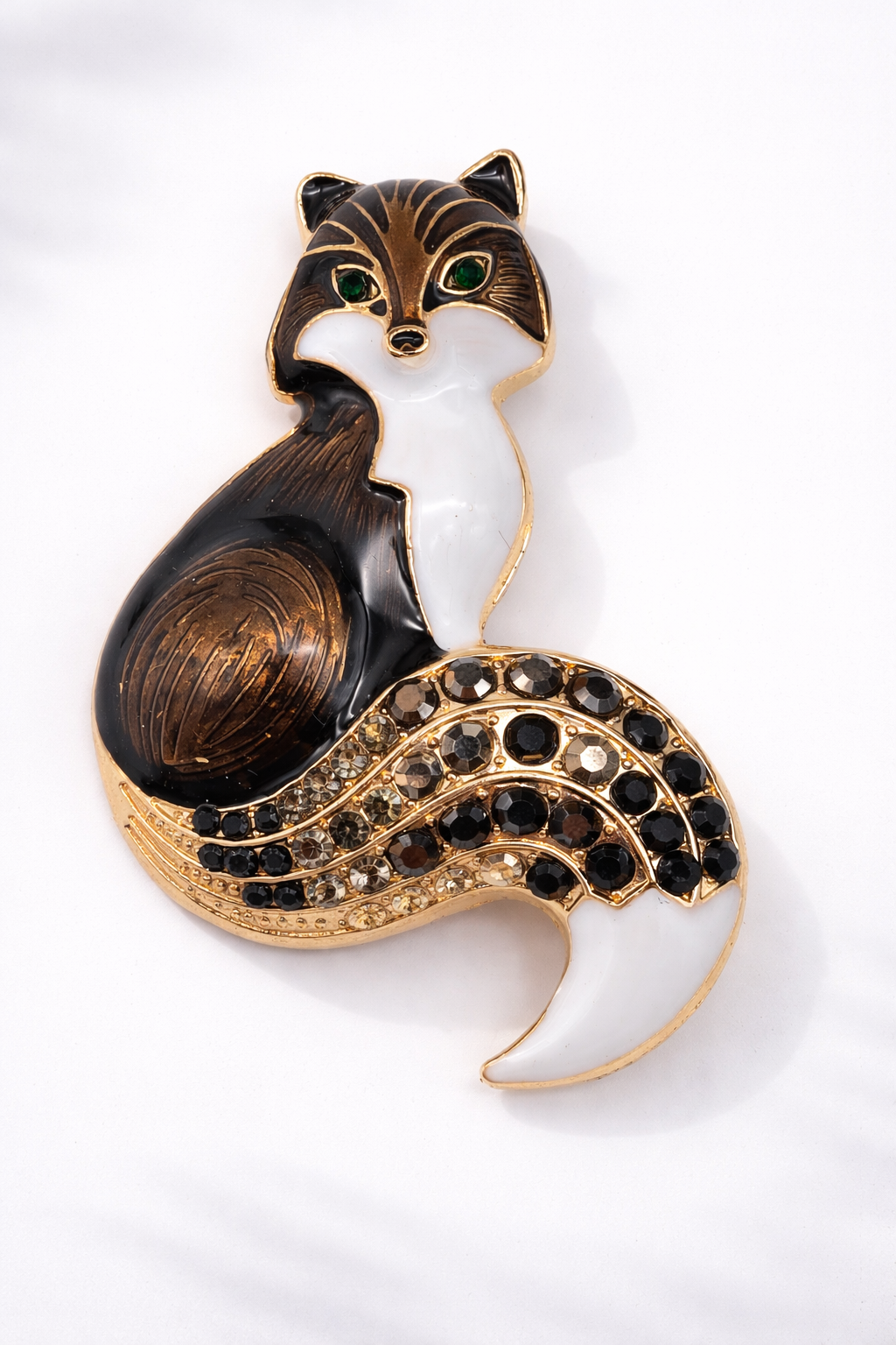 Brosche Schlaui Schlaufuchs Farben Wald Tiere Straß Modeschmuck